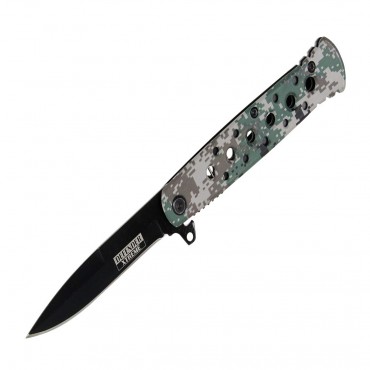 7.25 in. Defender Xtreme Grey Digital Camouflage Folding Spring Assisted Knife
