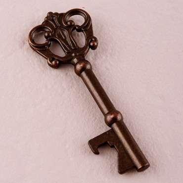 Antique Key Bottle Opener Wedding Favor - 6 Pieces