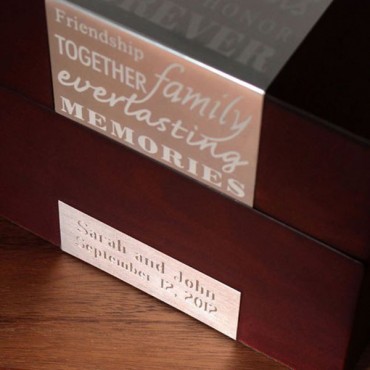 Wooden Memory Note Box With Anniversary Stationery