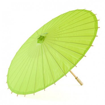 Paper Parasol With Bamboo Boning - Candy Apple Green