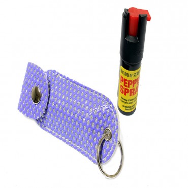 1/2 Oz Pepper Spray W/ Purple Case Key Chain