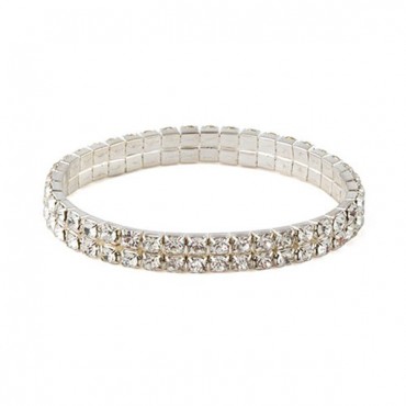 2 Row Crystal Expandable Band - 4 Pieces