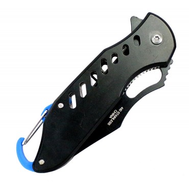 6.5 in. Defender Xtreme Spring Assisted Knife Black Mathe-Like Color with Key Chain Clip