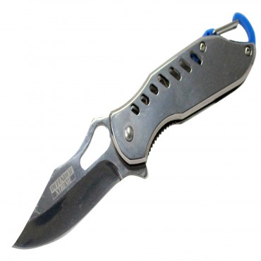 6.5 in. Defender Xtreme Spring Assisted Reflective Gray Knife with Key chain Clip