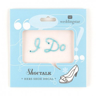 I Do Shoe Talk In Blue Pearls And Crystals - 2 Pieces