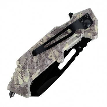 8 in. Zomb War Spring Assisted Clip Point Knife & Belt Clip