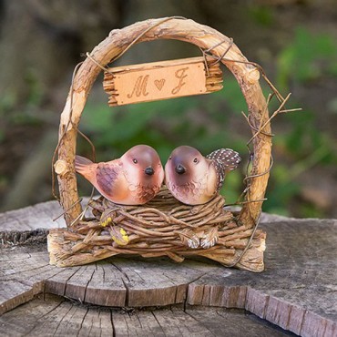 A Love Nest - Love Birds In Archway Cake Topper