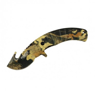 7.5 in. Defender Xtreme Fall Camouflage Folding Spring Assisted Knife with Belt Clip