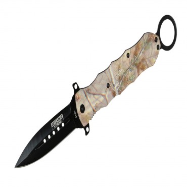 10 in. Defender Extreme Spring Assisted Camouflage Knife with Stainless Steel Blade