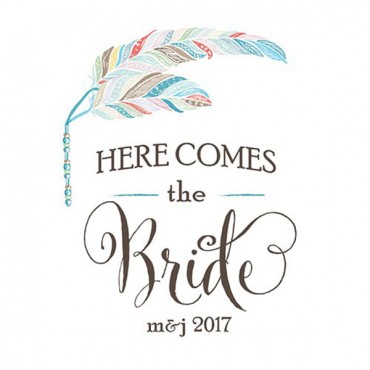 Feather Whimsy Personalized Ceremony Banner