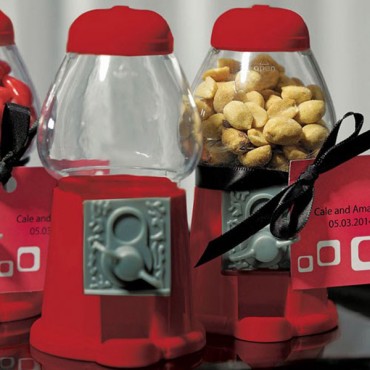 Red Gumball Machine Party Favor - 6 Pieces