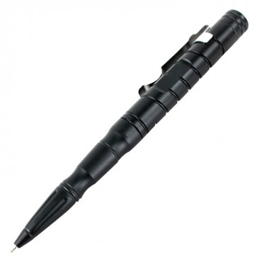 Defender Black 6 in. LED Tactical Jet Black Twistable Mini Flashlight Aluminum Pen