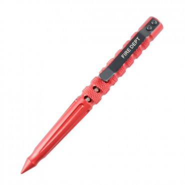 Hunt-Down New Powerful 6 in. Red Fire Dept. Survival Tactical Pen For Self Defense
