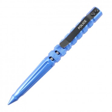 Hunt-Down New Powerful 6 in. Blue Police Survival Tactical Pen For Self Defense