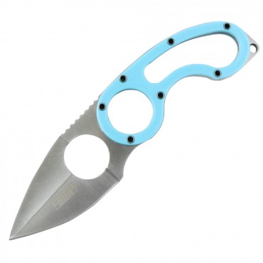 Defender-Xtreme 7 in. Stainless Steel Full Tang Survival Knife With Sheath - Blue