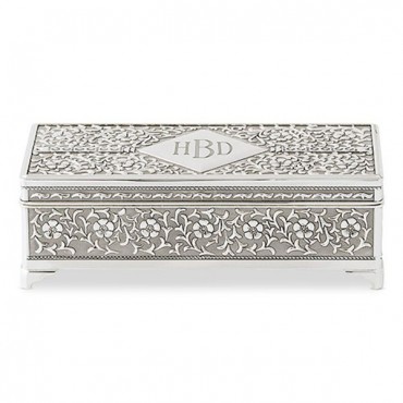 Personalized Silver Jewelry Box
