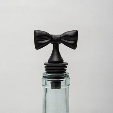 Black Tie Bottle Stopper - Pack of 6 - 2 Pieces