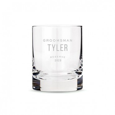 Personalized Whiskey Glass - Groomsman