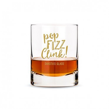Personalized Whiskey Glasses With Pop Fizz Clink! Printing