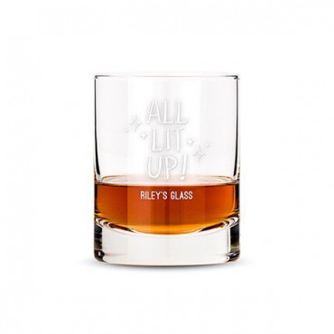 Personalized Whiskey Glasses With All Lit Up! Printing