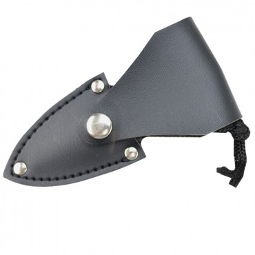 Hunt-Down 5 in. Push Dagger Hunting Knife with Leather Sheath Black Cord Handle