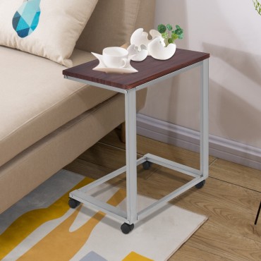 Portable Rolling Stand Sofa Side End Table