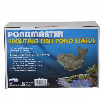 Pond master Resin Fish Spitter - 9 in. L x 3.6 in. W x 5.6 in. H