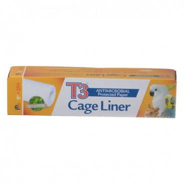 Prevue T3 Antimicrobial Bird Cage Liners - 9 in. W x 25 in. L - 1 Roll