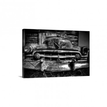 A 1950's American Cadilac Car With Rust And Chrome Bumper Wall Art - Canvas - Gallery Wrap