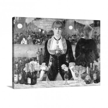 A Bar At The Folies Bergere By Edouard Manet Wall Art - Canvas - Gallery Wrap