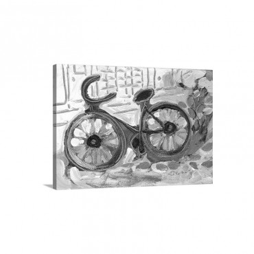 A Bicycle Ride Downtown Wall Art - Canvas - Gallery Wrap