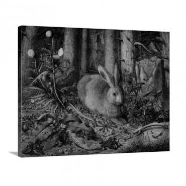 A Hare In The Forest By Hans Hoffmann C 1585 Wall Art - Canvas - Gallery Wrap
