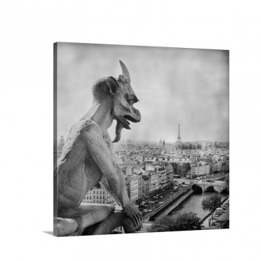 A View Of Paris From Notre Dame Wall Art - Canvas - Gallery Wrap
