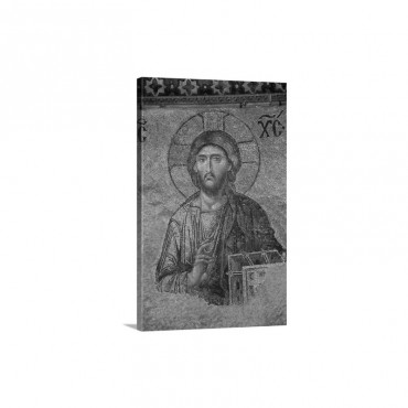 A Detail Of A Deesis Mosaic Of Jesus Christ In Hagia Sophia Wall Art - Canvas - Gallery Wrap