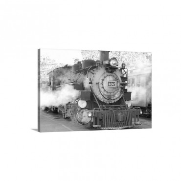 A Narrow Gauge Steam Train Sitting At Station Wall Art - Canvas - Gallery Wrap