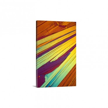 A Photomicrograph A Picture Taken Through A Microscope Of Benzoic Acid Wall Art - Canvas - Gallery Wrap
