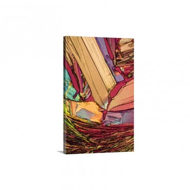 A Photomicrograph A Picture Taken Through A Microscope Of Benzoic Acid Wall Art - Canvas - Gallery Wrap