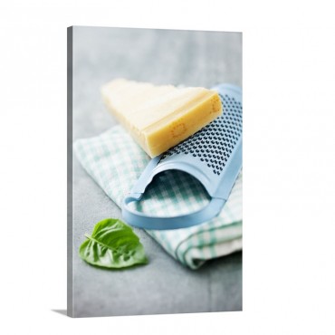 A Piece Of Parmesan On A Grater Wall Art - Canvas - Gallery Wrap