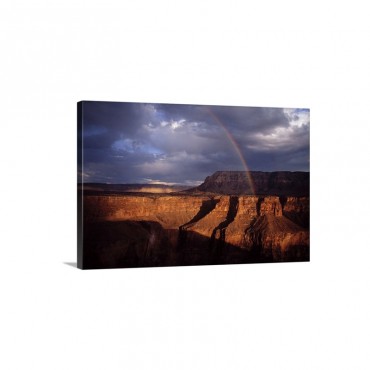 A rainbow arches over the Grand Canyon Wall Art - Canvas - Gallery Wrap
