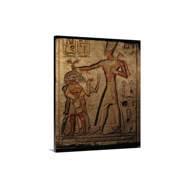 A Relief Of Ramses I I Smiting His Enemies Wall Art - Canvas - Gallery Wrap