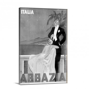 Abbazia Italia Vintage Poster By W Zalina Wall Art - Canvas - Gallery Wrap