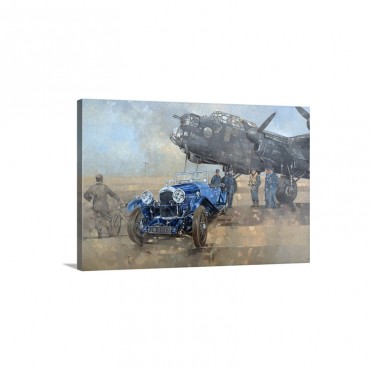 Able Mable And The Blue Lagonda Wall Art - Canvas - Gallery Wrap