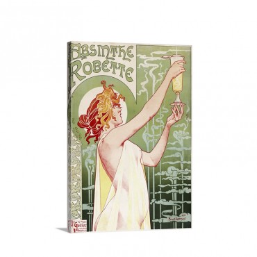 Absinthe Robette Poster By Henri Privat Livemont Wall Art - Canvas - Gallery Wrap