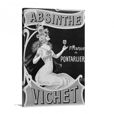 Absinthe Vichet Vintage Poster By Nover Wall Art - Canvas - Gallery Wrap