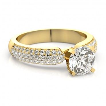 Addison Moissanite Ring - Yellow Gold