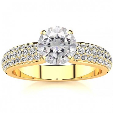 Addison Moissanite Ring - Yellow Gold