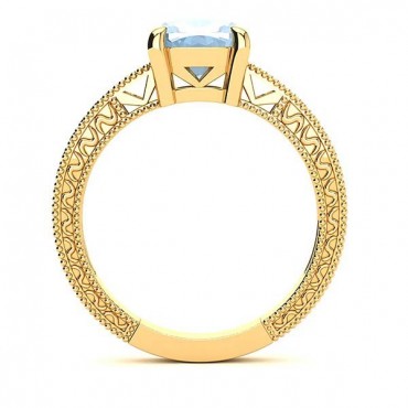 Adeline Aquamarine Ring - Yellow Gold