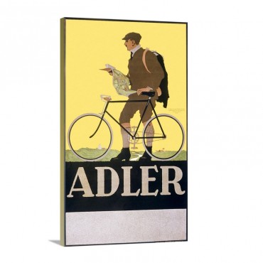 Adler Bicycle Vintage Poster Wall Art - Canvas - Gallery Wrap