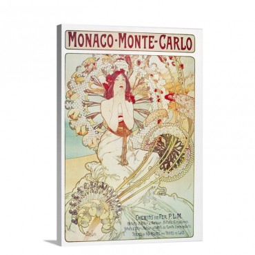 Advertisement For Monaco And Monte Carlo 1897 Wall Art - Canvas - Gallery Wrap