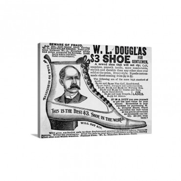 Advertisement For Douglas Shoes Wall Art - Canvas - Gallery Wrap